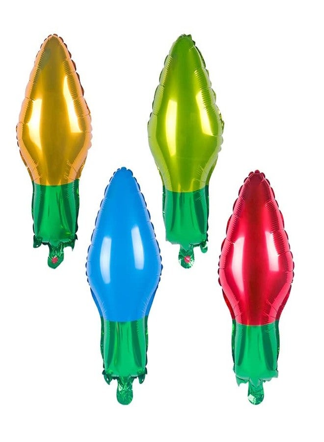 Atpata Funky Festive Lights Blub shape Foil Balloons (Pack of 8pcs.) for Festive Lighting Theme Party Decorations - Image 5